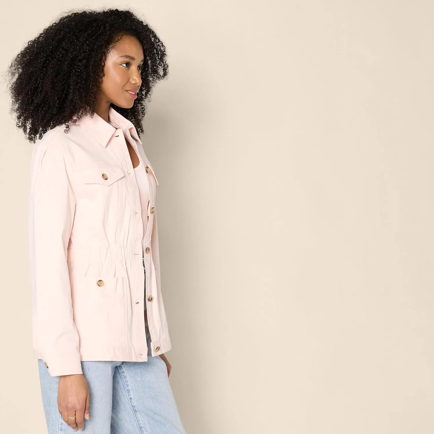 Amazon Essentials Women's Regular-Fit Midweight Cotton Twill Jacket