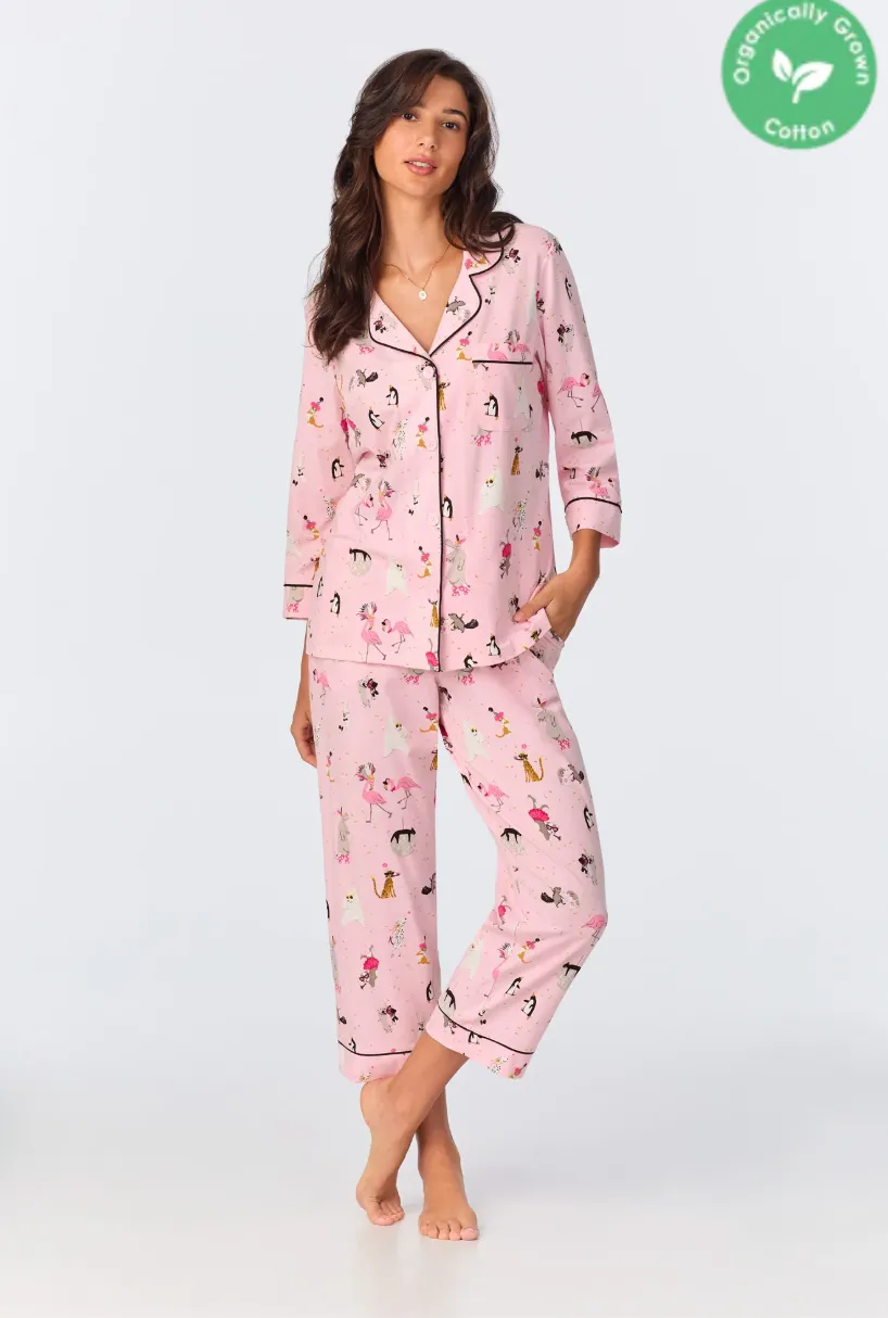 BedHead Organic Pima Cotton Classic PJ Set, Party Animals
