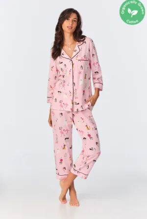 BedHead Organic Pima Cotton Classic PJ Set, Party Animals