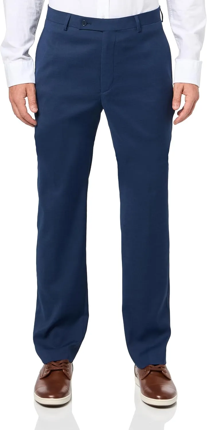 Calvin Klein Men's Slim Fit Dress Pants | Suit Pants for Men | Stretch Comfort Fabric, Tailored Silhouette, Wrinkle-Resistant, Ready-to-Wear | Blue 38/32
