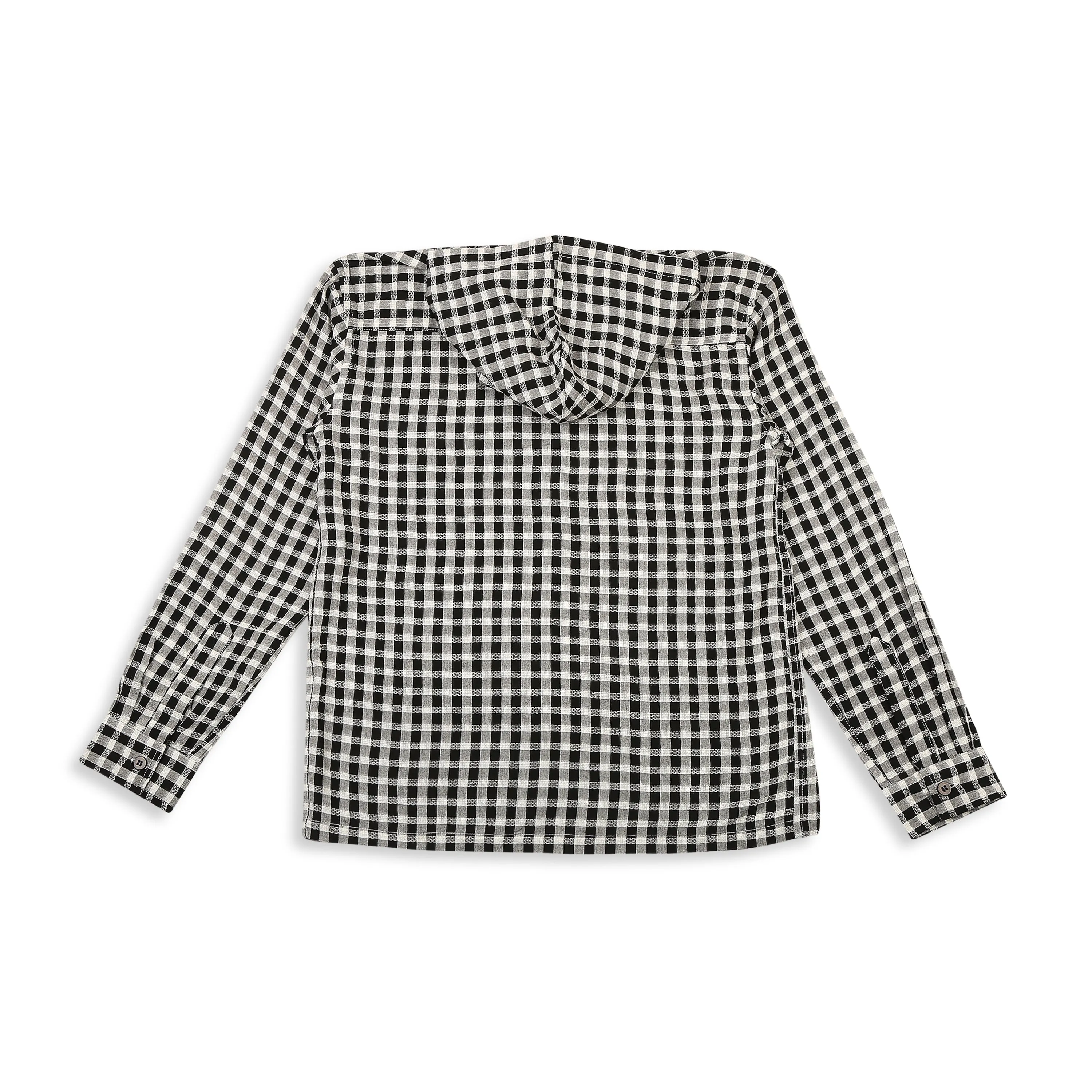 Checks Shirt With Hoodie