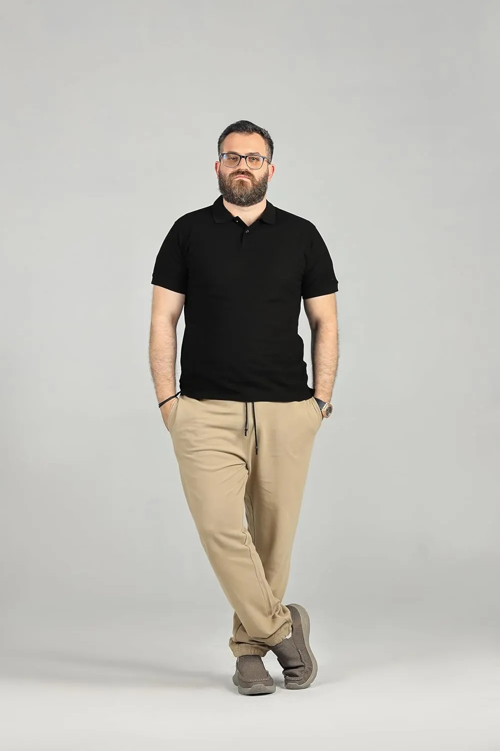 CUZO Men's Pique Polo Shirt 100% Soft Cotton Light Weight Short Sleeve for Men, Casual, 180 GSM
