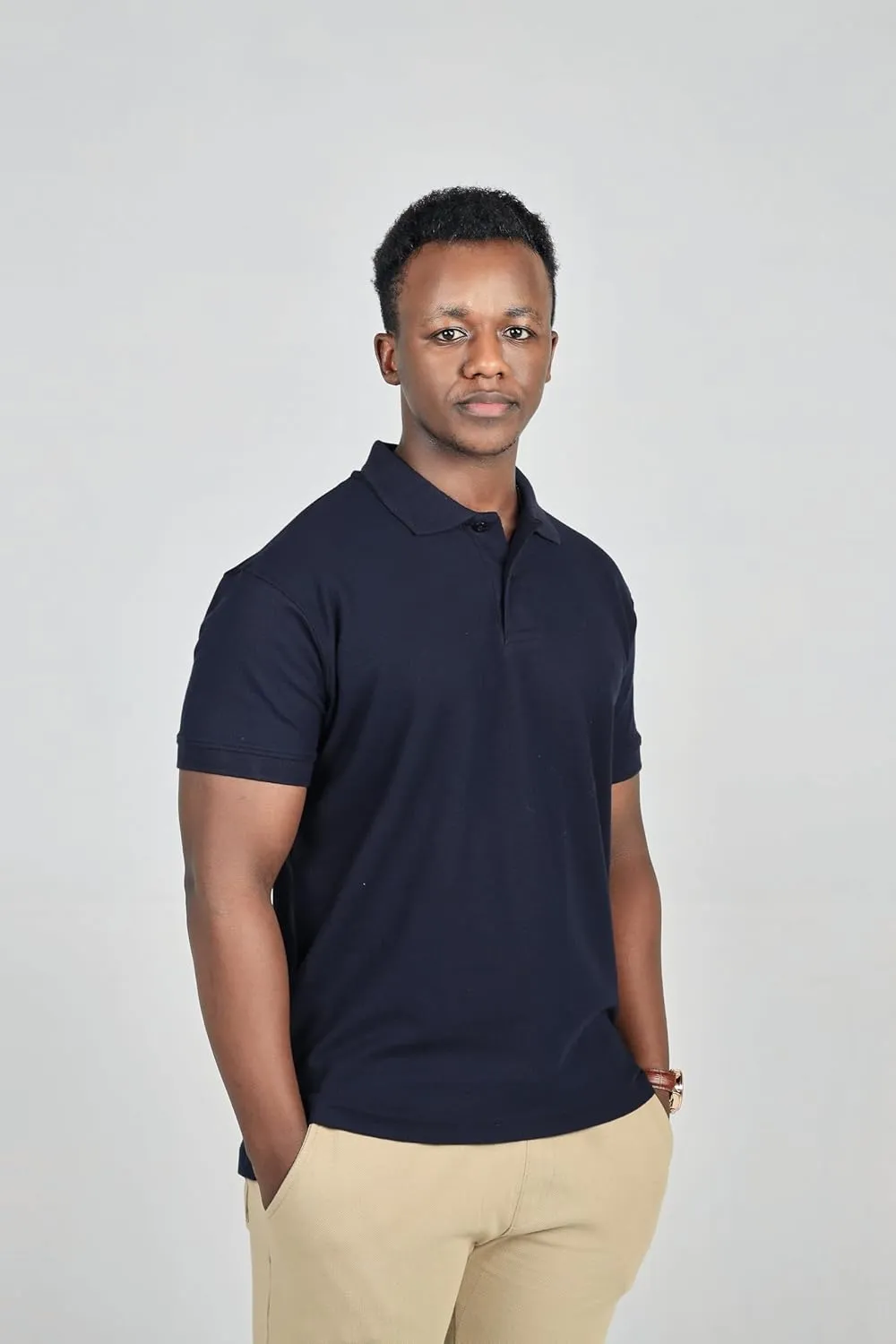 CUZO Men's Pique Polo Shirt 100% Soft Cotton Light Weight Short Sleeve for Men, Casual, 180 GSM