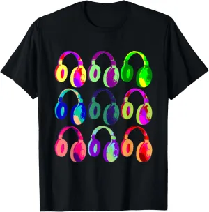 EDM DJ Headphones tshirt Dance Rave Music Festival Shirts