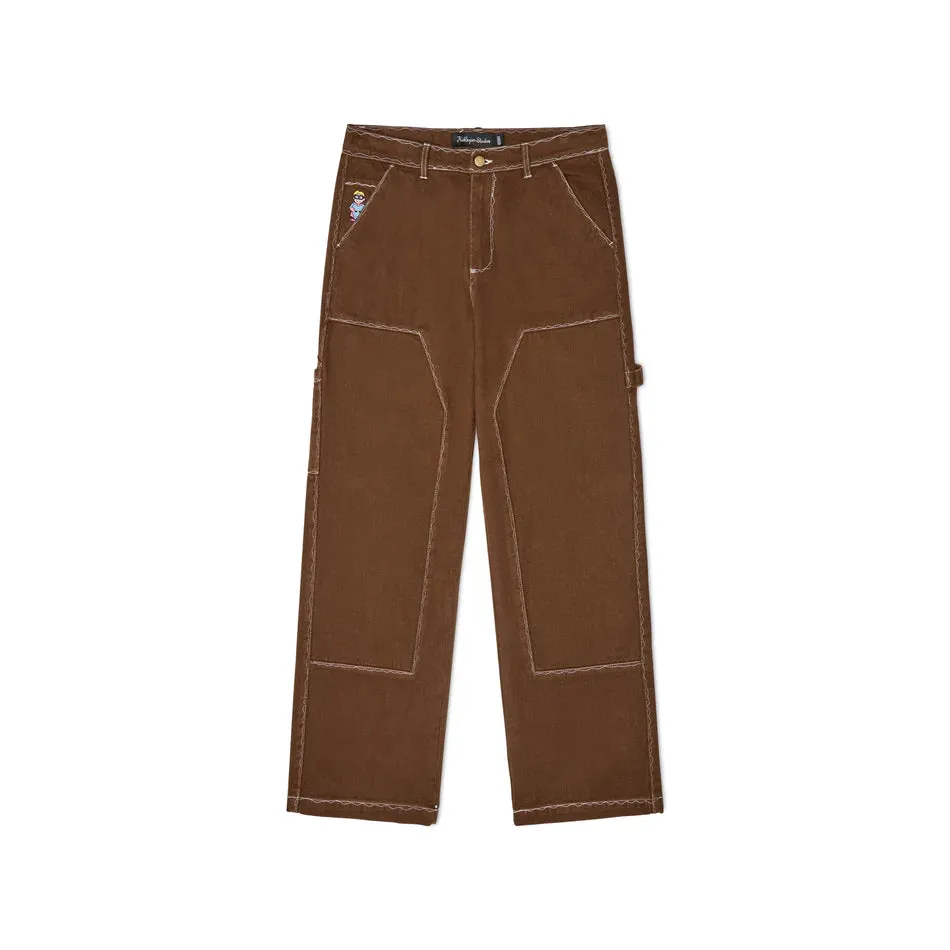 KidSuper Messy Stitched Work Pants - Brown