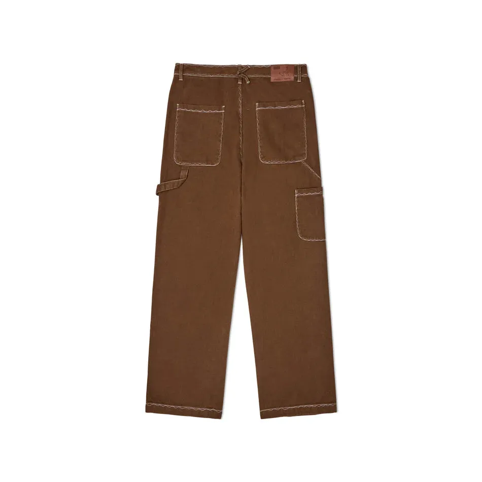 KidSuper Messy Stitched Work Pants - Brown