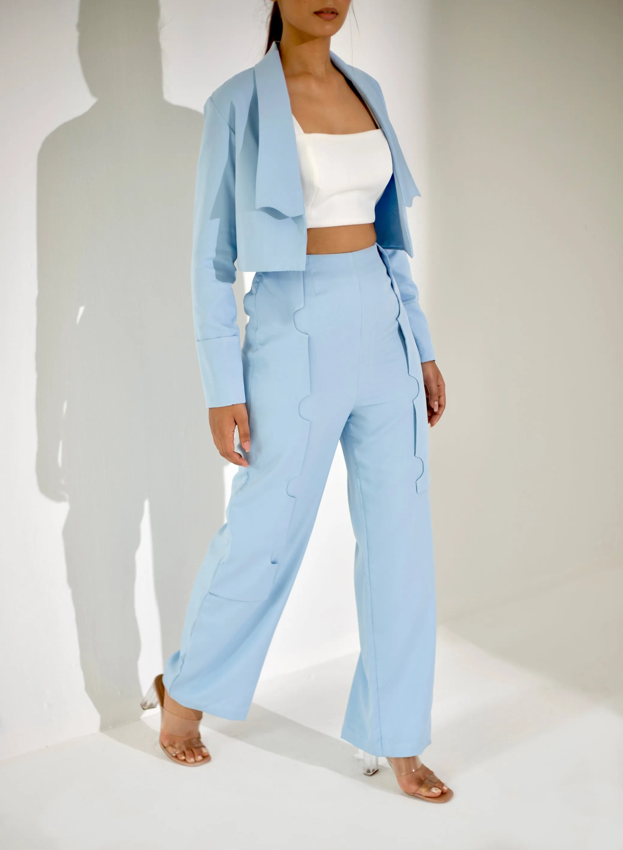Light Blue formal party three-piece Coord Set