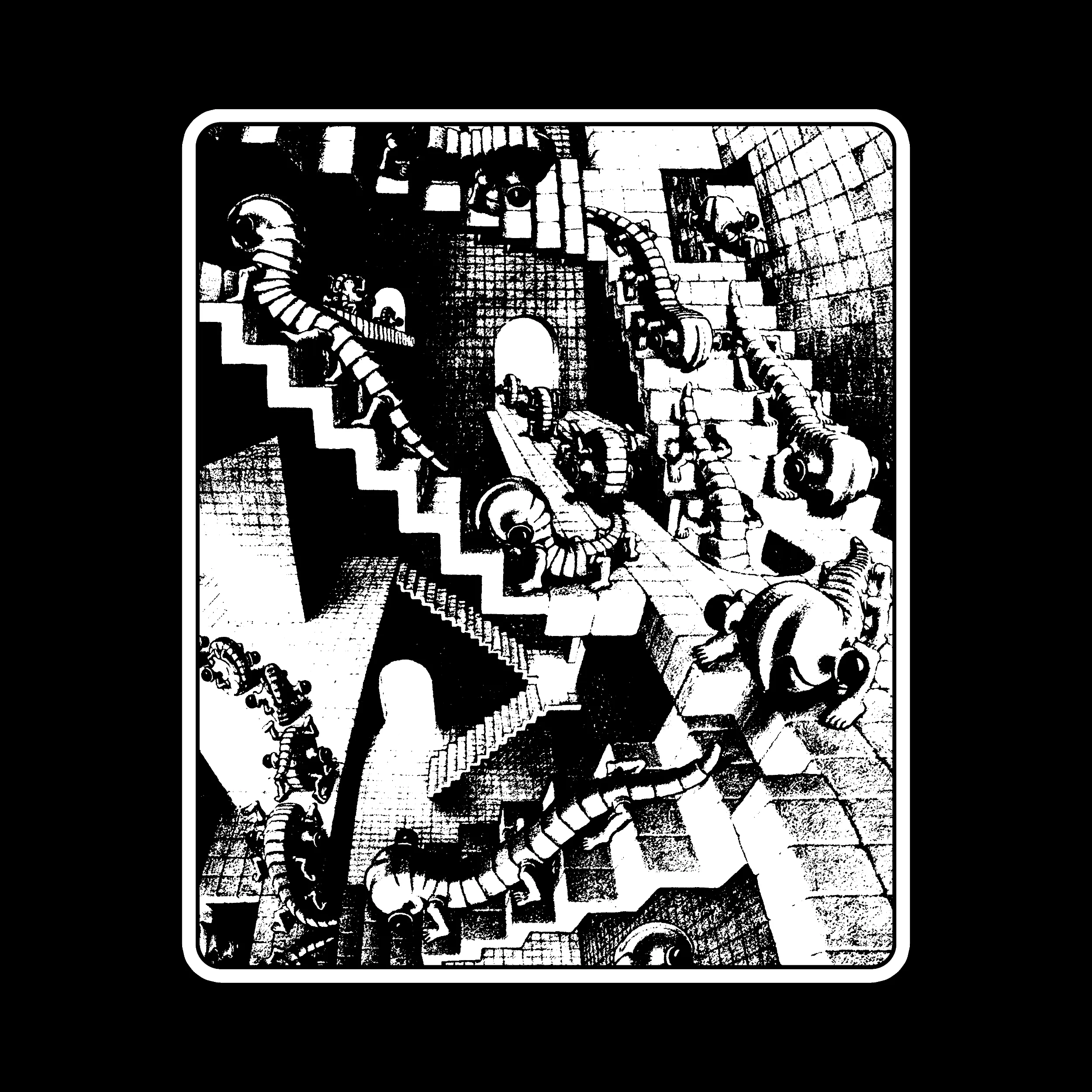 MC Escher Stairs Slim Fit Tee