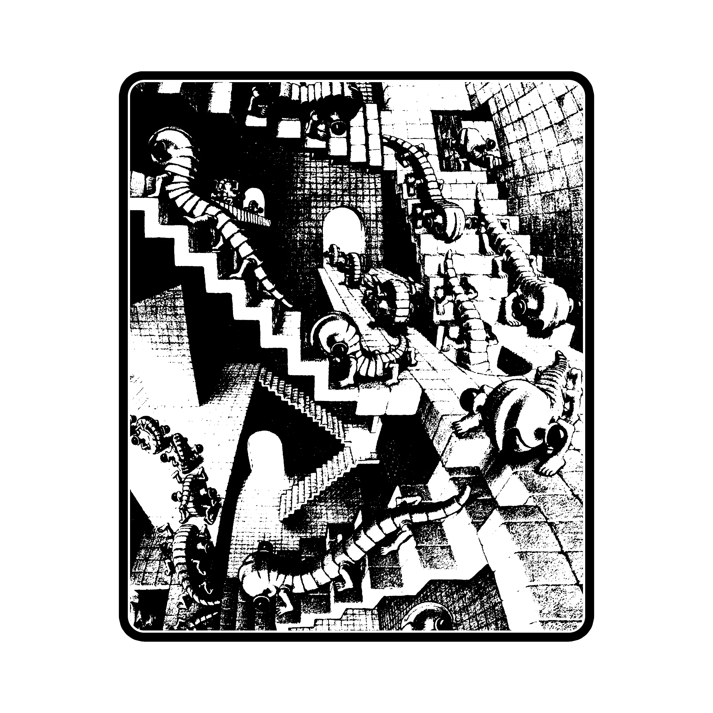 MC Escher Stairs Slim Fit Tee