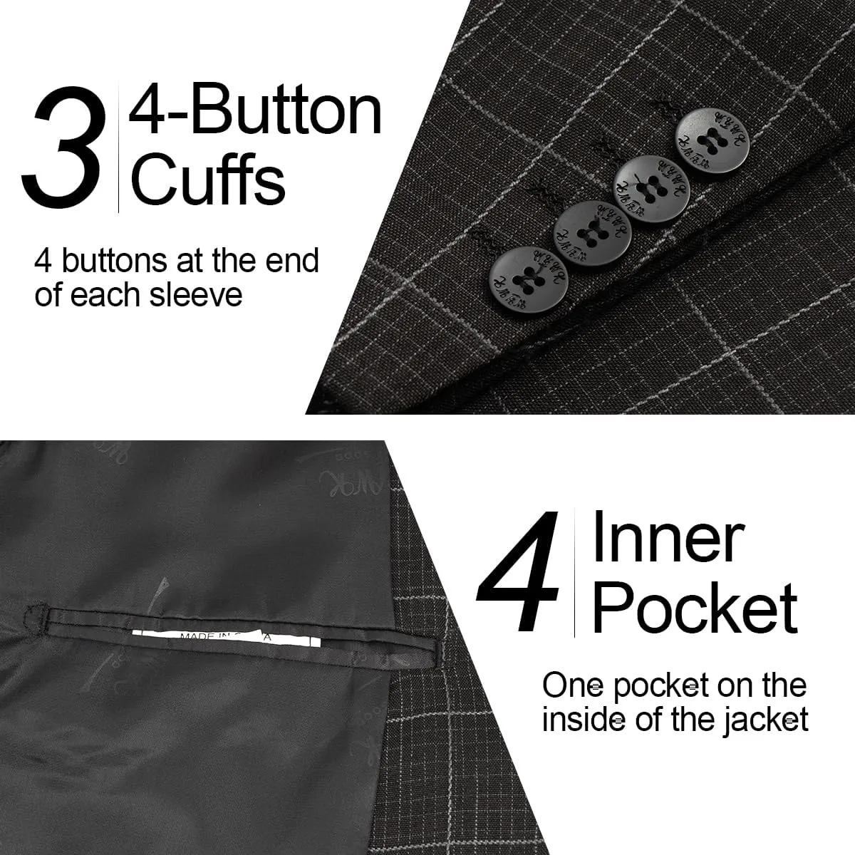 Men's Causal Suit Blazer Slim Fit Sport Jackets for Men Two Button Business Wedding Party Banquet