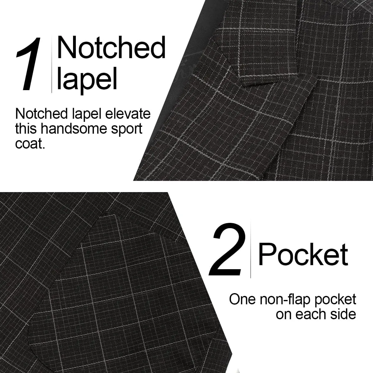 Men's Causal Suit Blazer Slim Fit Sport Jackets for Men Two Button Business Wedding Party Banquet