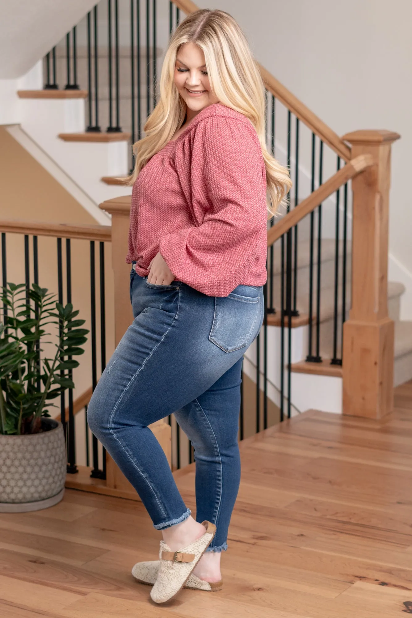 Plus Size Landon Mid Rise Ankle Skinny