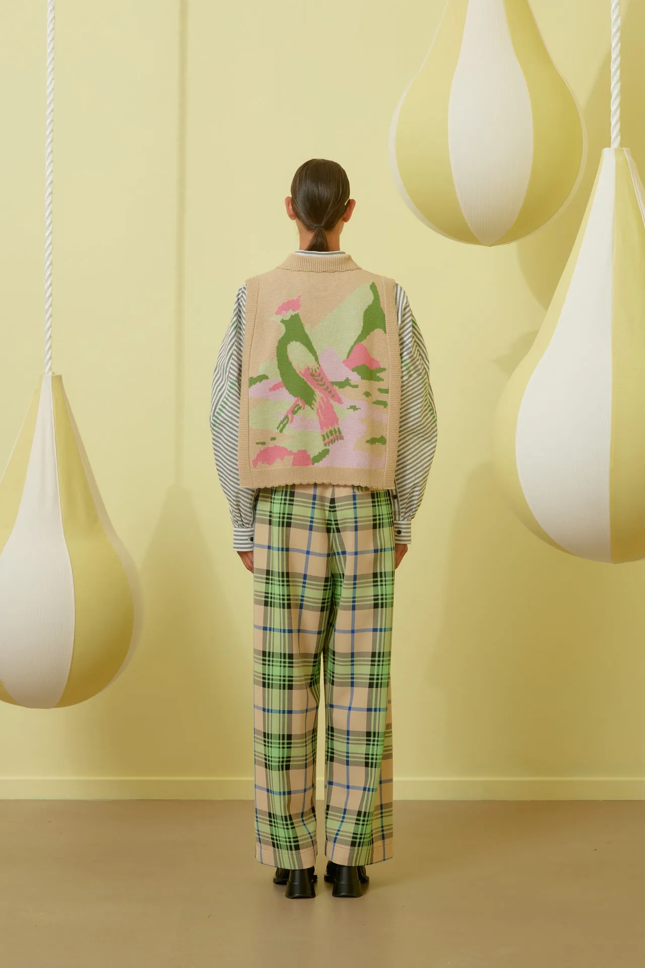 Post Pant - Mint Beige Checks
