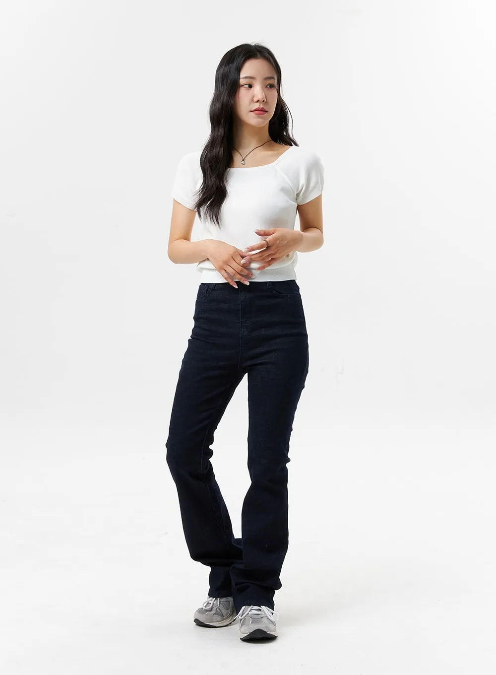 Slim Fit Bootcut Pants OL319