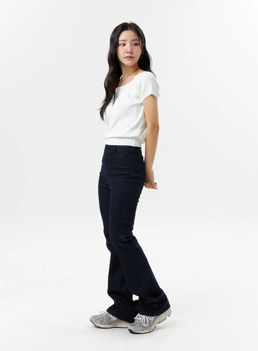 Slim Fit Bootcut Pants OL319