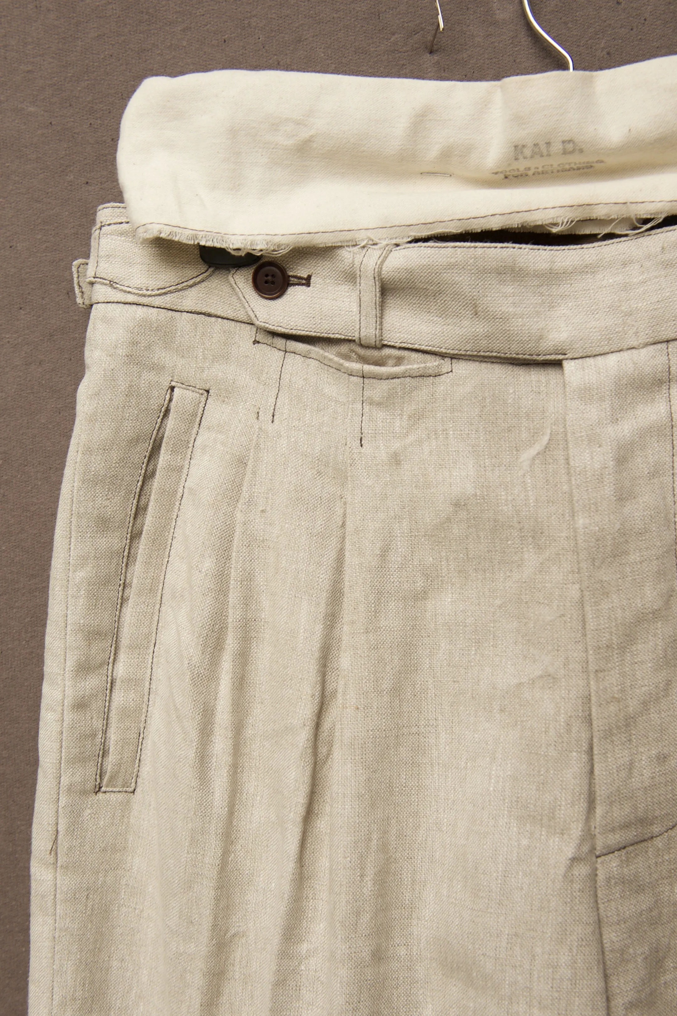 Wide Leg Matisse Pants - Oatmeal Linen - 33