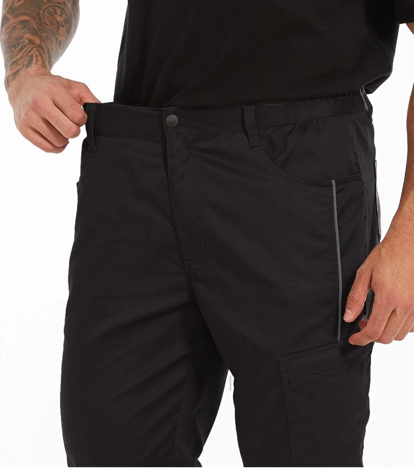 WORK IDEA Mens Riggs Workwear Pants Strench Cargo Pants Work Utility Pant Relaxed Fit Technician