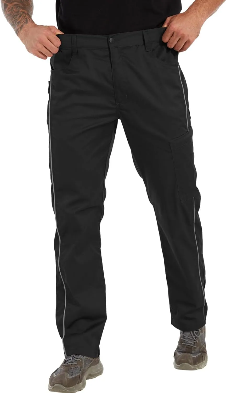 WORK IDEA Mens Riggs Workwear Pants Strench Cargo Pants Work Utility Pant Relaxed Fit Technician