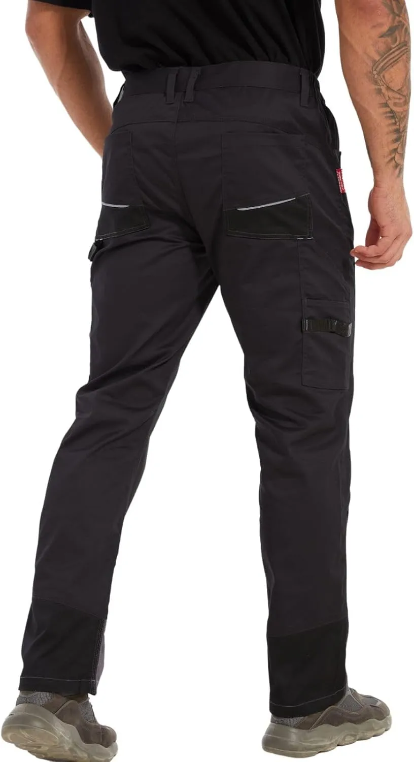 WORK IDEA Mens Riggs Workwear Pants Strench Cargo Pants Work Utility Pant Relaxed Fit Technician